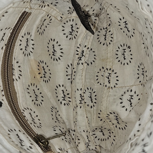 Myra B. Canvas Fringe Leather Crossbody Shoulder Bag - Picture 11 of 12